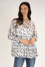 Butterfly Mesh Tiered Top - FINAL SALE