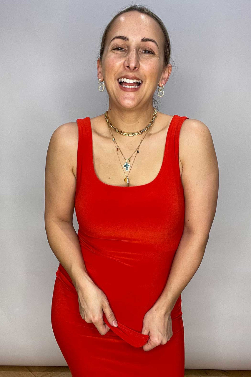 Red Jersey Double Cami