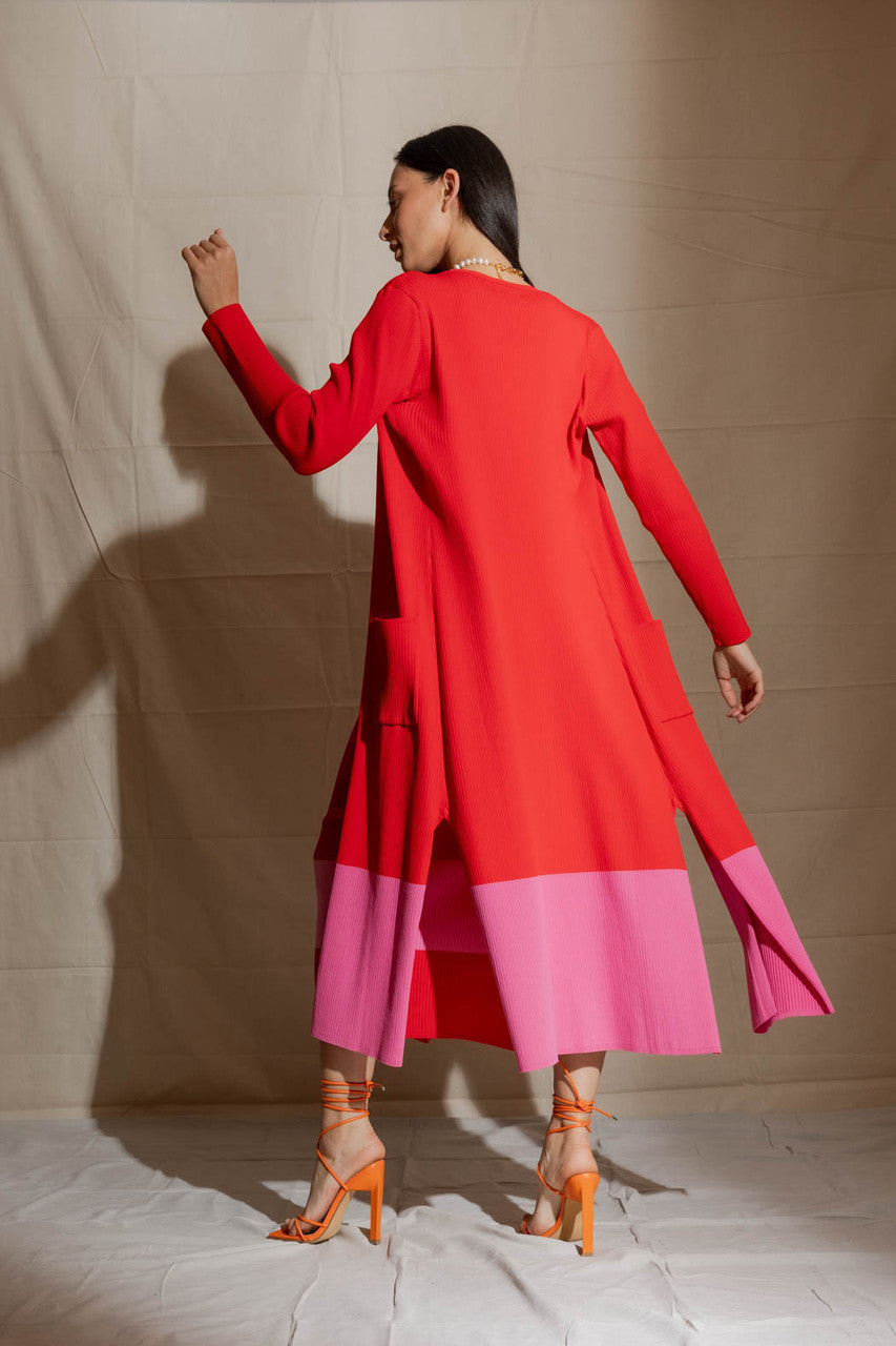 Red / Pink Knit Cardi