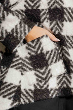 Black/White Hood Swing Coat