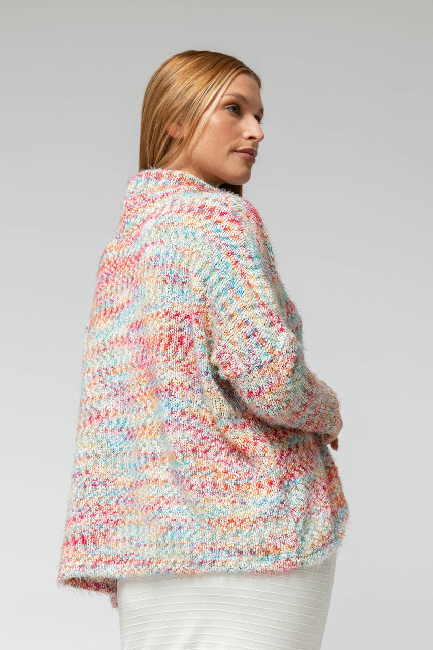 White Speckle Fluffy Crop Jumper