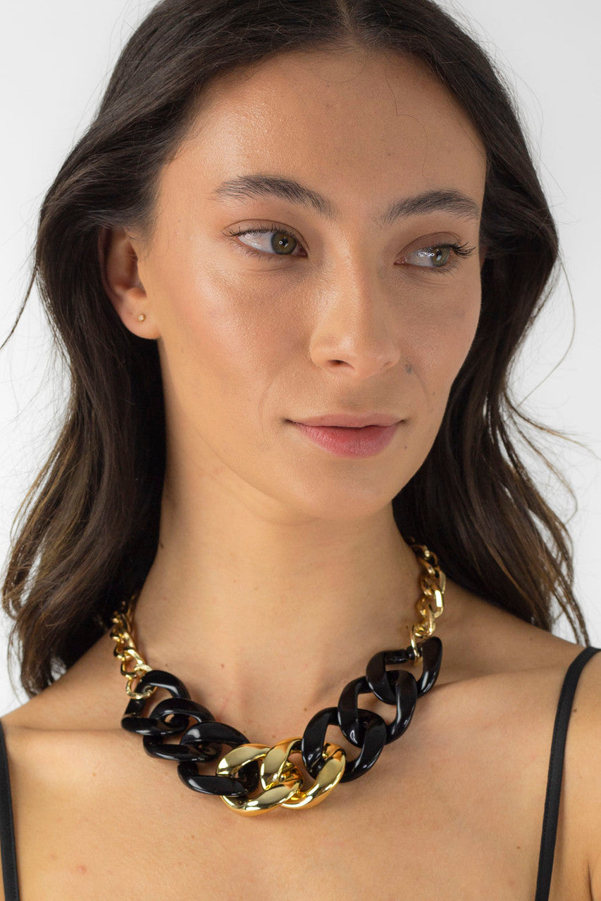 Black Gold Chunky Necklace - FINAL SALE