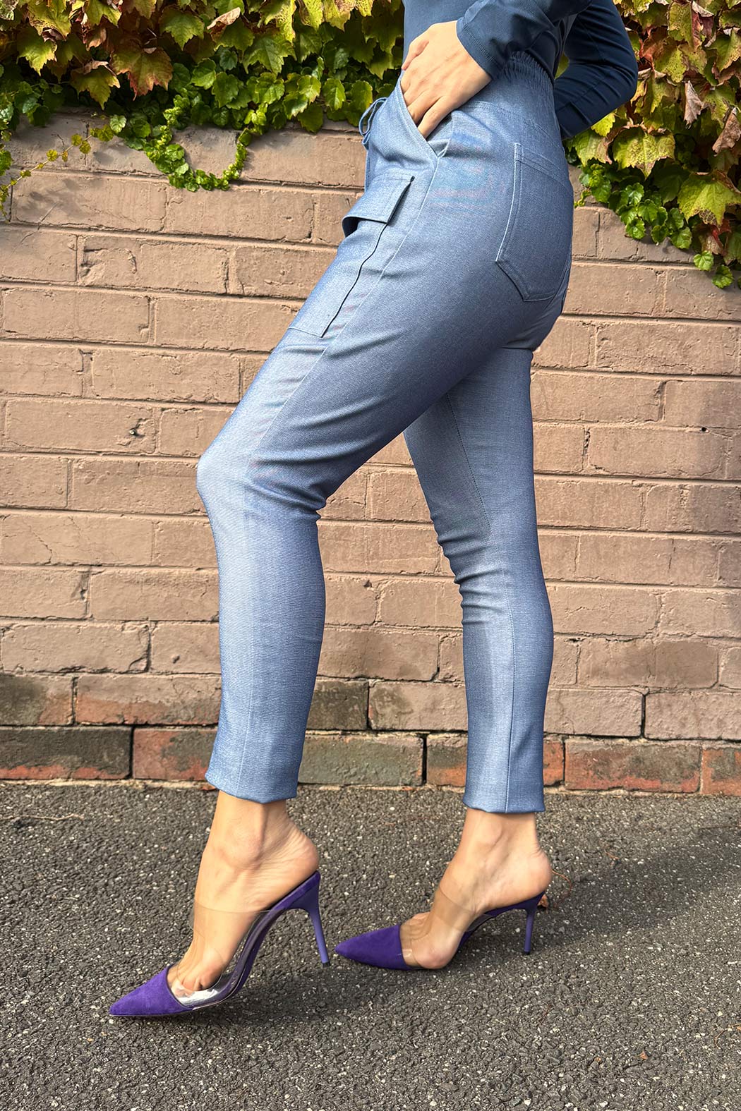 Chambray Cargo Pant