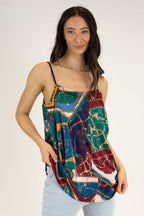 Teal Chain Silky Lily Cami - Final Sale