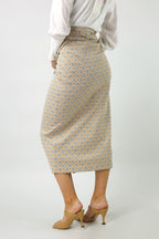 Silver Print Wrap Skirt - FINAL SALE
