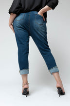 Chambray Denim Drawstring Jeans - SALE