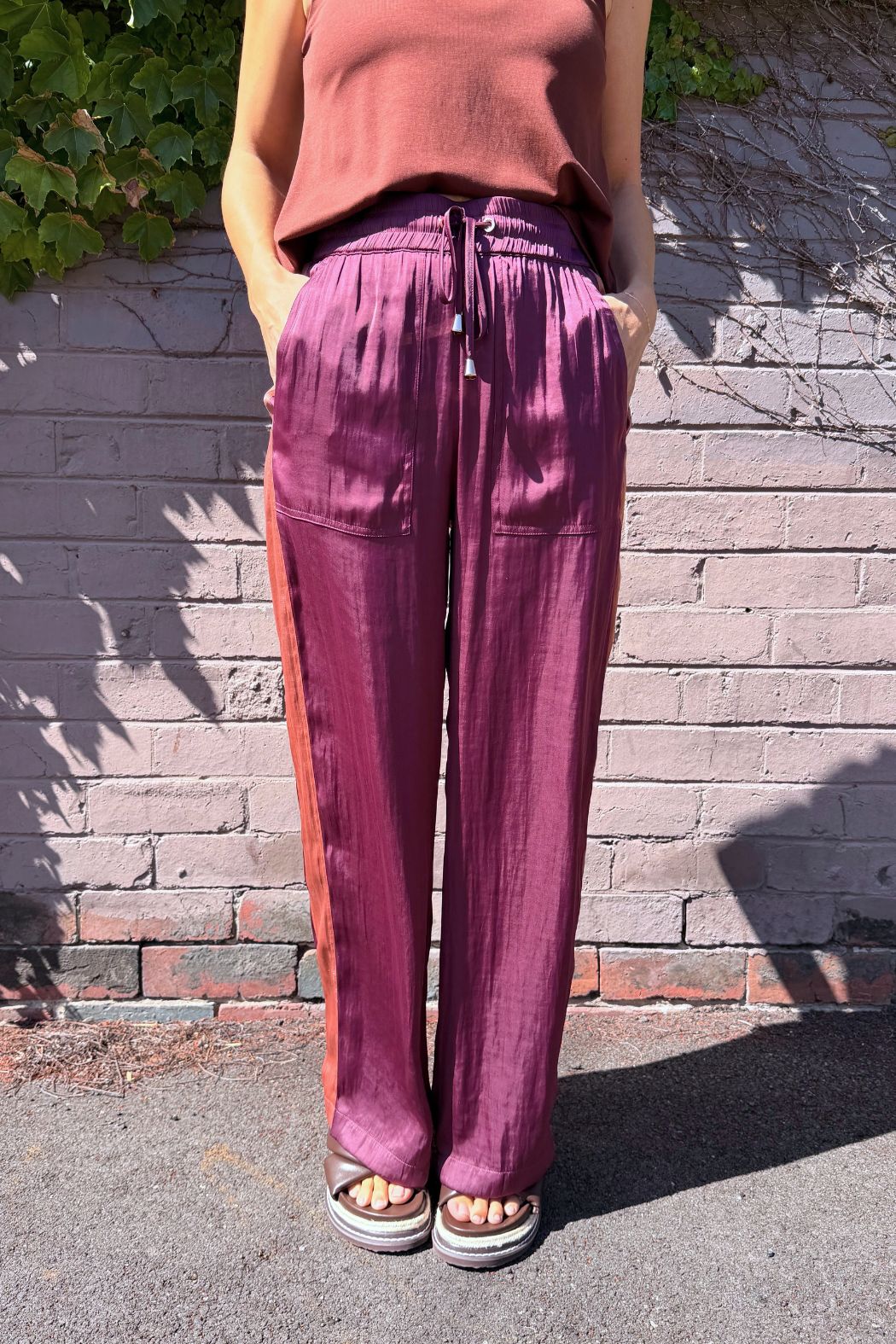 Cherry Glow Panel Pant