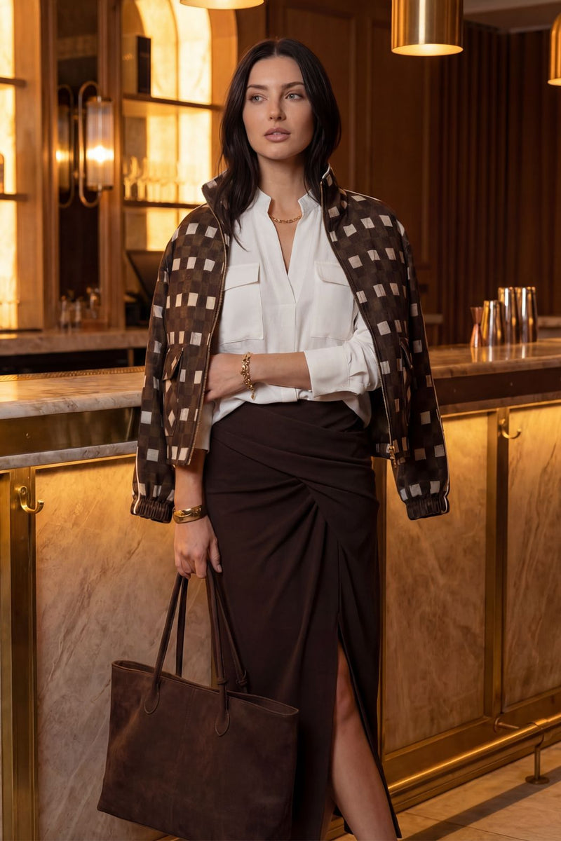 Chocolate Drape Skirt