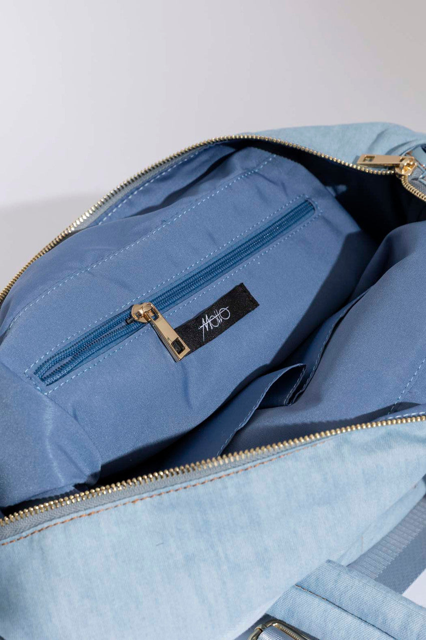 Denim Quilted Tote Bag