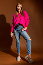 Pink / Red Two Tone Knit
