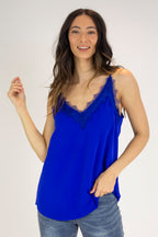 Cobalt Soft Touch Basic Lace Cami - Final Sale