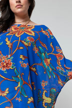 Cobalt Chiffon Oversized Top - Sale