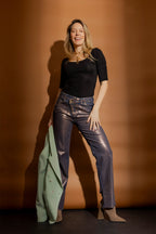 Copper Foil Denim Jean