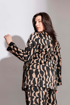 Black/Latte Summer Blazer