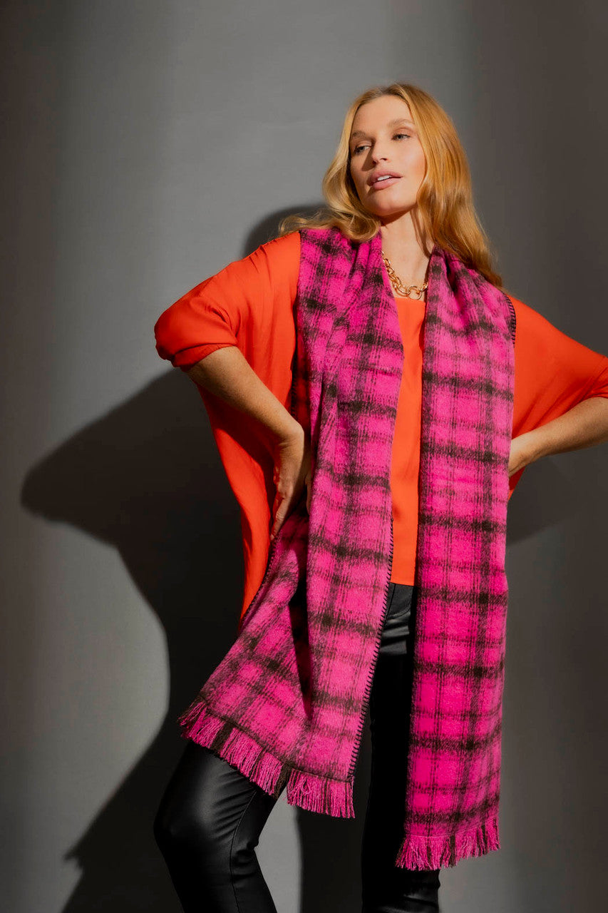 Pink Check Blanket Scarf Pink Check
