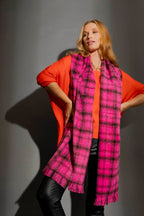 Pink Check Blanket Scarf Pink Check