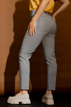 Mini Black & White Check Slim Leg Pants
