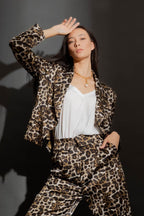 Grey Animal Sisca Crop Blazer Grey Animal