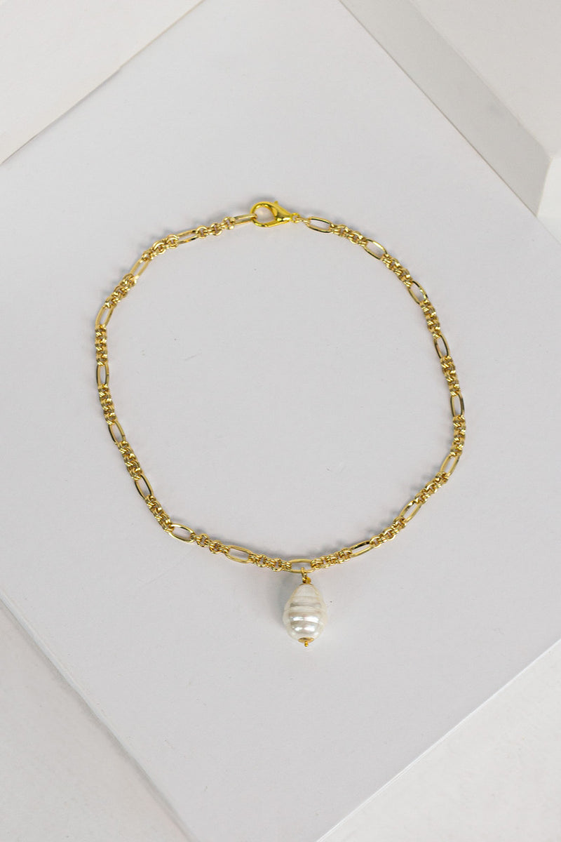Gold Necklace with Spanish Pearl