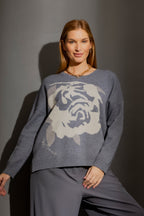 Grey Blossom Knit Grey S