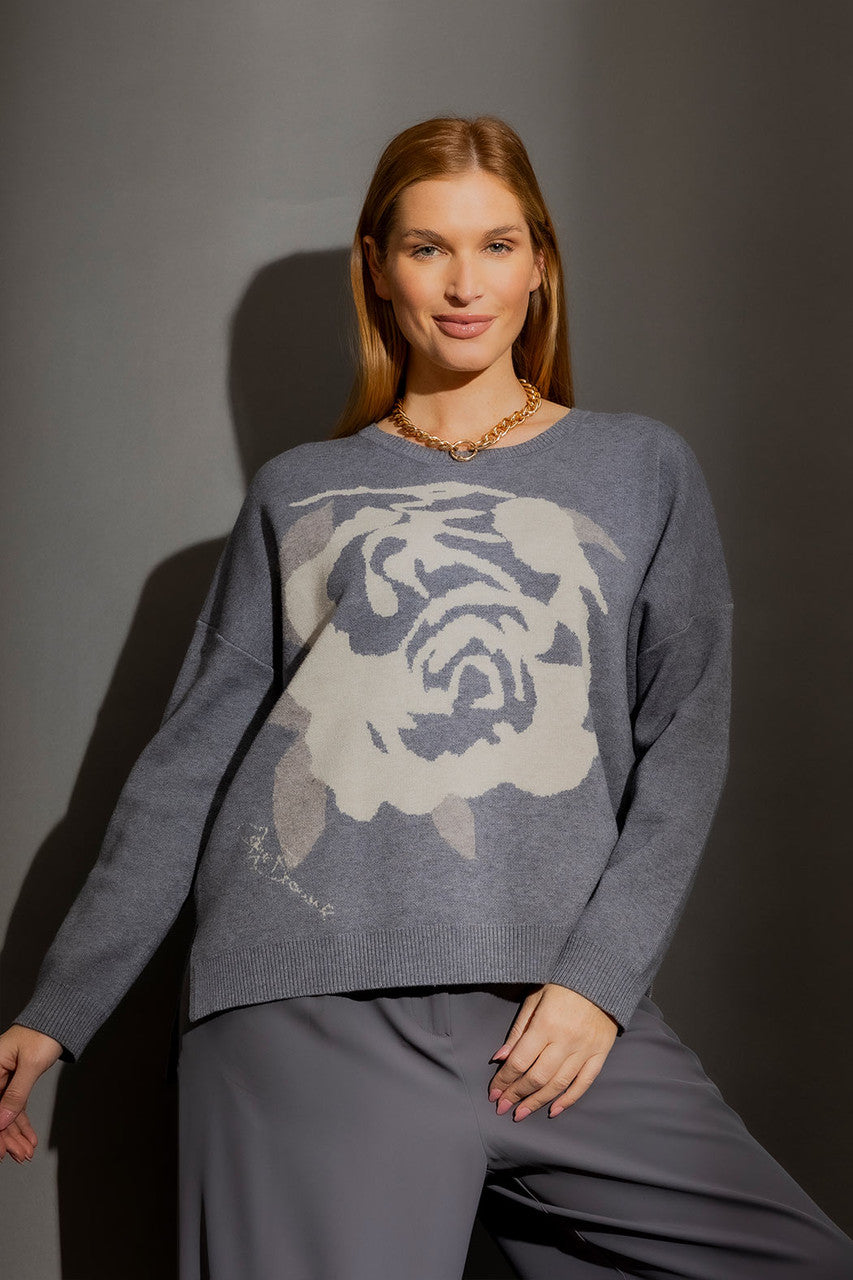 Grey Blossom Knit Grey S