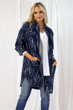 Distressed Denim Shacket - Indigo - FINAL SALE