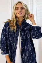 Distressed Denim Shacket - Indigo - FINAL SALE