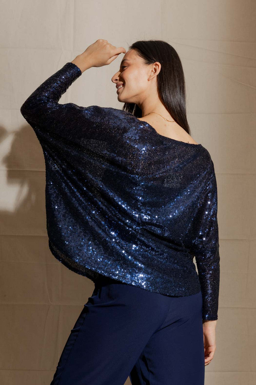 Blue Sequin Overtop