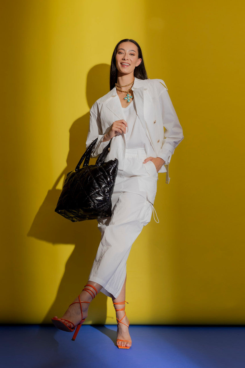 Ivory Parachute Cargo Skirt