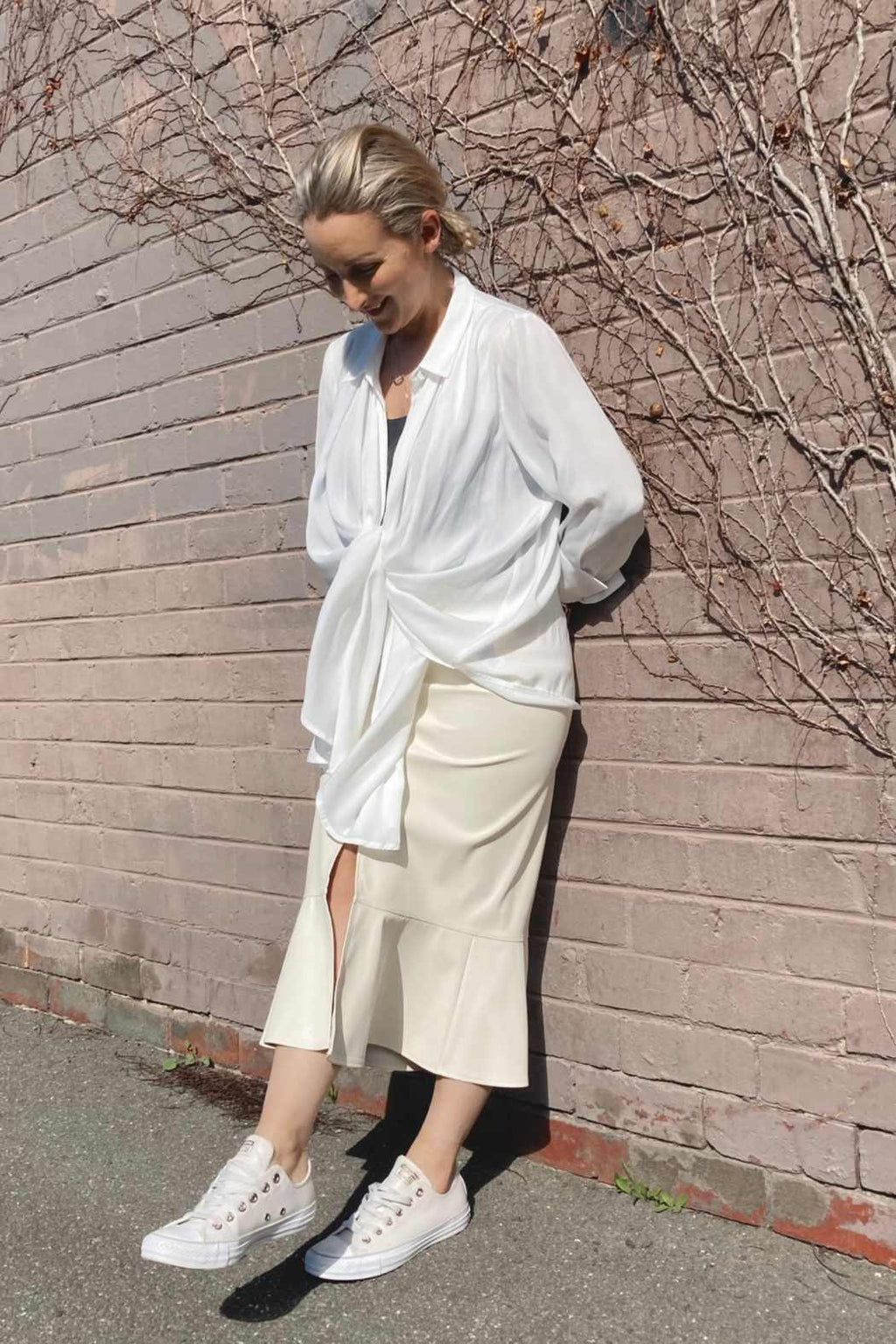 White Seta Drape Shirt - SALE