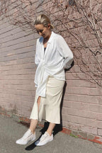 White Seta Drape Shirt - SALE