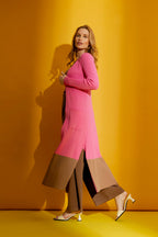 Pink / Taupe Knit Cardi