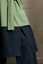 Mint / Navy Euro Splice Trench