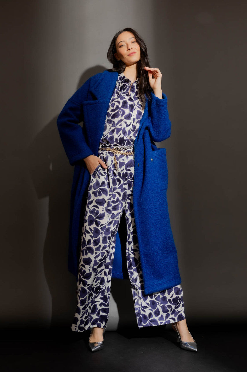 Cobalt Cocoon Coat