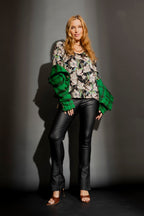 Black Floral Blouse Black Floral