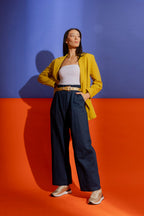 Navy Linen Vogue Pant