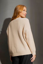 Champagne Slouch V-Neck Jumper Champagne S/M