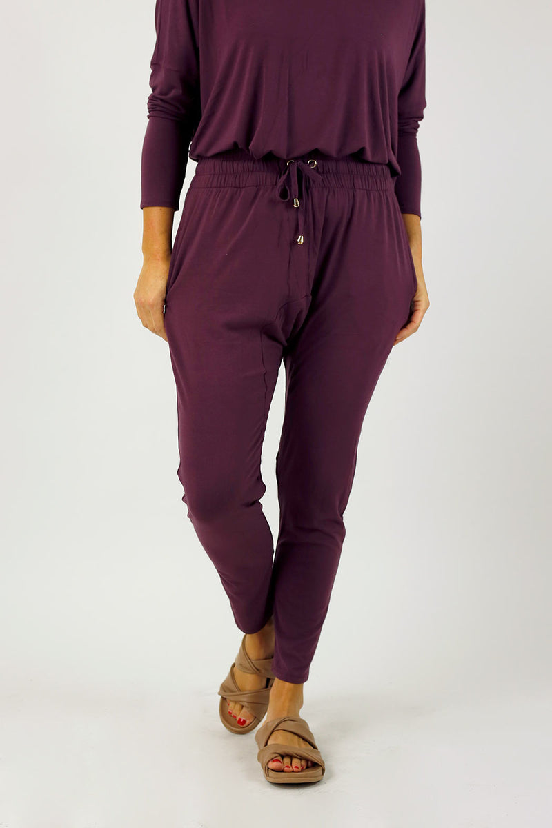 Rose Brown Bamboo Slouch Pants-NT