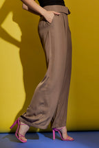 Cocoa Silky Paperbag Pants