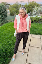 Charcoal Textured Slouch Pant