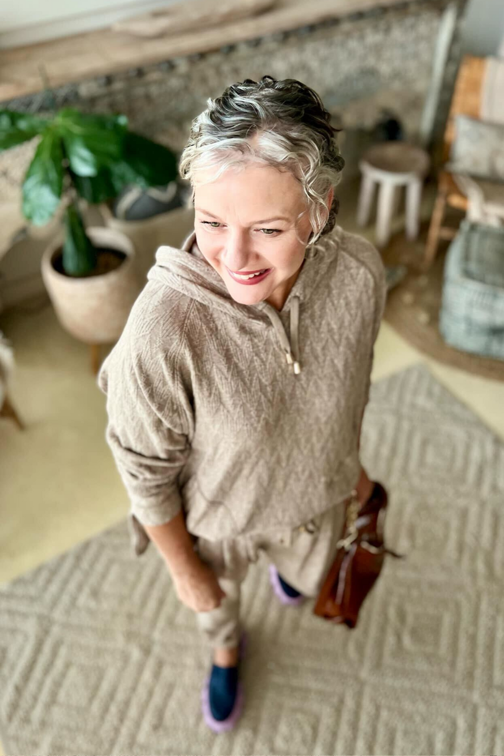 Oatmeal Textured Raglan Hoodie