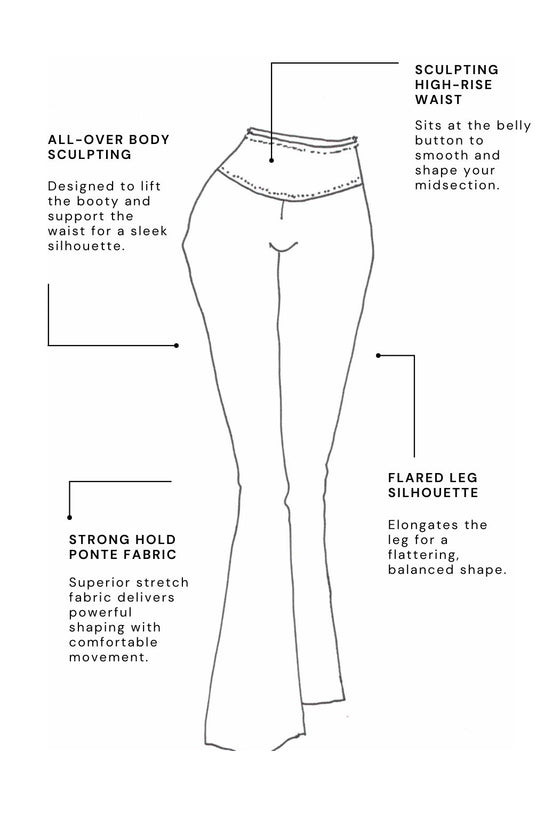 Chocolate Ponte Pintuck Miracle Flare Pant