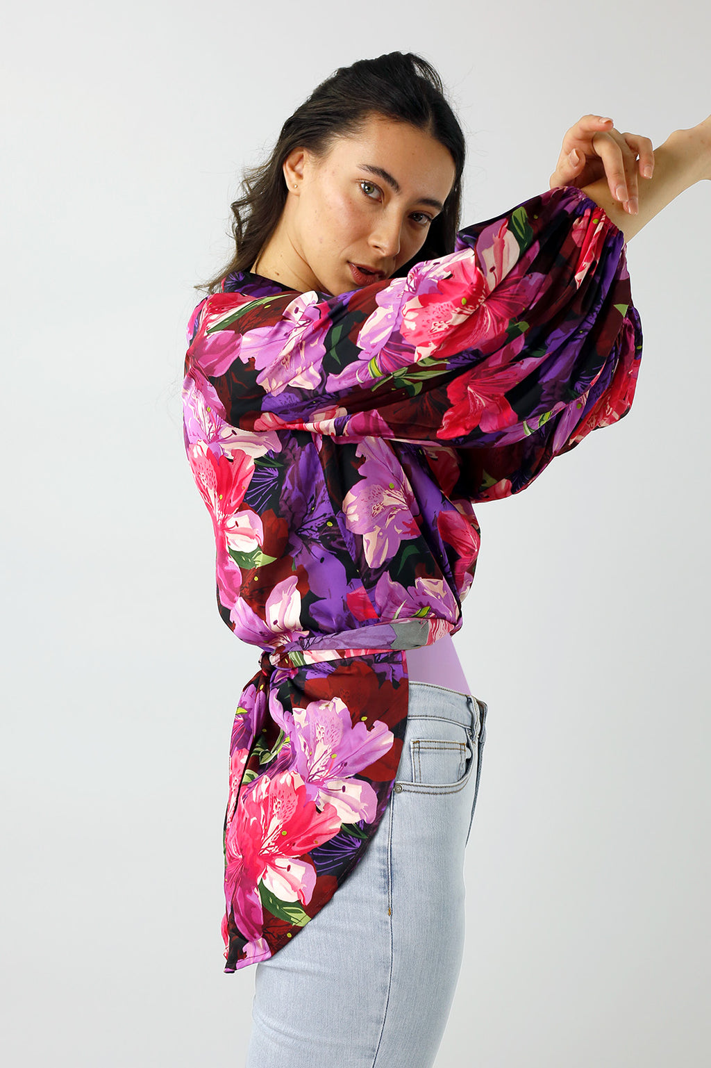 Magenta Tropical Zhoush Shirt