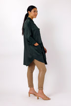 Forest Satin Shacket - FINAL SALE
