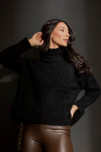 Black Knobbly Knit Jumper Black S