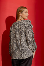 Paisley Raglan Frill Shirt