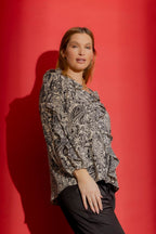 Paisley Raglan Frill Shirt