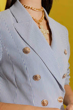 Blue Stripe Sisca Blazer Blue Stripe