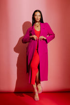 Fuchsia Euro Trench Coat