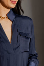 Navy Cargo Blogger Shirt